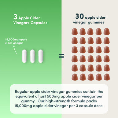 Apple Cider Vinegar Capsules 15000mg with Mother & 30% Acetic Acid - Enhanced with Chromium & Cayenne Pepper - 90 Vegan Capsules (Not Apple Cider Vinegar Gummies or Liquid) Teeth Friendly - UK Made