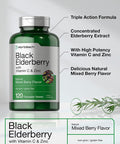 Elderberry, Zinc, Vitamin C Chewable Tablets | 120 Count | Immune Support Complex | Vegetarian, Non-GMO, and Gluten Free | by Horbaach