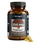 Nutrigent Coq10 200Mg Capsules With Organic Turmeric & Black Pepper Antioxidant Support Heart & Brain Health Cellular Energy Production Clean Label Formula 60 Day Supply