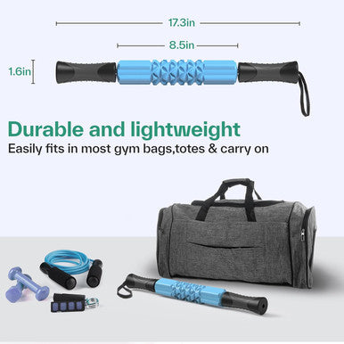 Muscle Roller Stick, Sportneer Handheld Eva Foam Roller Massage Stick Leg Roller Body Massage Stick Tools For Athletes/Runners Relief Muscle Soreness Cramping And Tightness Help Legs And Back Recovery
