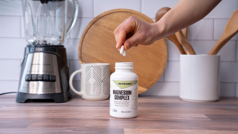 Nutrabio Magnesium Complex Supplement Magnesium Glycinate For Sleep Biglycinate D-Magnesium Malate Muscle & Nerve Support For Men And Women 120 Vegetable Capsules