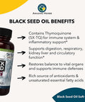 Amazing Herbs Premium Black Seed Oil Capsules - High Potency, Cold Pressed Nigella Sativa Aids In Digestive Health, Immune Support & Brain Function - 60 Count, 1250Mg (Pack Of 2)