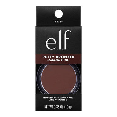 e.l.f. Putty Bronzer Creamy Highly Pigmented Formula Creates a LongLasting Bronzed Glow Infused with Argan Oil Vitamin E Cabana Cutie 0.35 Oz 10g