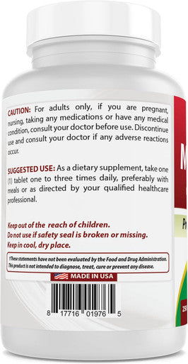 Best Naturals Manganese (Manganese Amino Acid Chelate) 8 mg- 250 Tablets