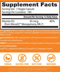 Doctor's Best Natural Vitamin K2 Mk-7 Capsule Supports Bone Health & Soft Tissue Elasticity 180 Ct