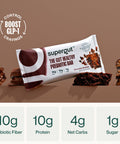 Supergut GLP-1 Boosting Prebiotic Bars Chocolate Brownie - Gut Healthy Protein Snacks & Breakfast Bars - Keto-Friendly Meal Replacement Energy Bars (12 Count)