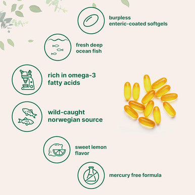 Micro Ingredients Omega 3 Fish Oil DHA Supplements 1000mg with EPA 500mg 200 Softgels Lemon Flavored Burpless (Enteric Coated) | Deep Sea Fresh Fish Wild Caught from Norwegian Waters | Mercury