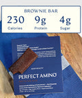 Bodyhealth Perfectamino Bar Protein Energy Snack With 10G Of Protein Plant Based Mct'S Superfood Blend Kosher (Brownie, 12 Pack)