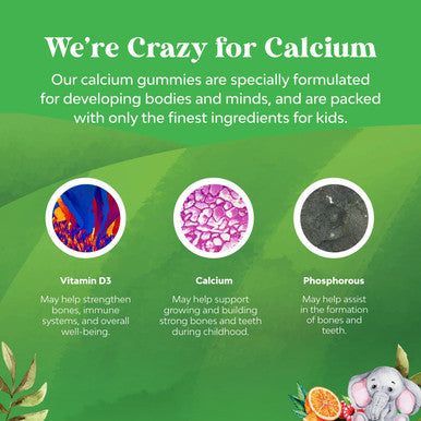Natures Craft Delicious Kids Calcium Gummies - Toddler Vitamin D and Calcium Gummies for Children - Kids Vitamin Gummies with Calcium and Vitamin D for Muscle Bone and Teeth Development - Kosher Childrens Gummies