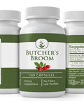 PURE ORIGINAL INGREDIENTS Butcher'S Broom, (100 Capsules) Always Pure, No Additives Or Fillers, Lab Verified
