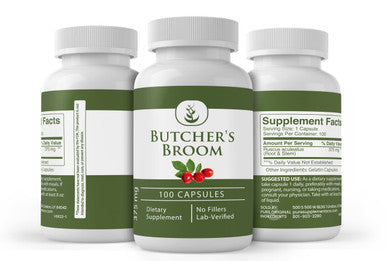 PURE ORIGINAL INGREDIENTS Butcher'S Broom, (100 Capsules) Always Pure, No Additives Or Fillers, Lab Verified