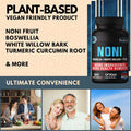 Dedicad 20:1 Noni Capsules 17700Mg - Supplement For Immune, Muscle & Digestion Support -10In1 Added Boswellia, Elderberry, Turmer