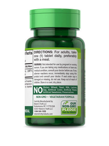 Nature's Truth Chromium Picolinate 1000 mcg Dietary Supplement, 90 Count