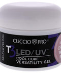 Cuccio Pro T3 Led/Uv Cool Cure Versatility Gel - Self-Levelling Gel With Calcium - Incredibly Flexible - Strong Adhesion - High Shine Finish - Fast Application - Opaque Ultra Pink - 1 Oz Nail Gel