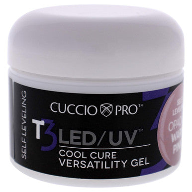 Cuccio Pro T3 Led/Uv Cool Cure Versatility Gel - Self-Levelling Gel With Calcium - Incredibly Flexible - Strong Adhesion - High Shine Finish - Fast Application - Opaque Ultra Pink - 1 Oz Nail Gel