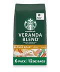 Starbucks Whole Coffee Beans, Starbucks Blonde Roast Hot or Iced Coffee, Veranda Blend, Six 12 oz BagsÃƒÂ¢Ã¢â€šÂ¬Ã¢â‚¬Â¹