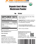 Bulksupplements.Com Organic Lions Mane Mushroom Powder - Lions Mane Supplement Powder, Lion'S Mane Powder - Organic & Gluten Free, 1000Mg Per Serving, 1Kg (2.2 Lbs) (Pack Of 1)