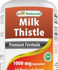 Best Naturals Milk Thistle Extract 1000mg Equivalent - 240 Capsules - Non-GMO & Gluten (240 Count (Pack of 1))