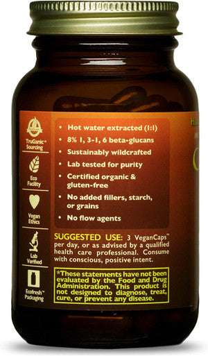 HealthForce SuperFoods Integrity Extracts Chaga - 90 VeganCaps - Wild Chaga Mushroom - Skin, Hair & Nail Health, Immune Support, Antioxidant - Certified Organic, Vegan, Kosher, Gluten Free