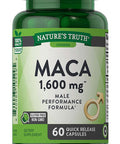 Maca Root 1600 mg | 60 Powder Capsules | Male Performance Pills | Non-GMO, Gluten | by Nature's Truth