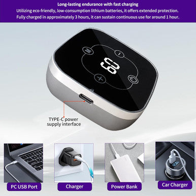 Shoulder Brace, Knee & Elbow Heating Pad Massager Portable Electric Rechargeable For Pain Relief & Deep Tissue Suitable For Men & Women Ideal For Home, Office, Or Trave.