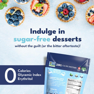 Sweetleaf Indulge Granular Sugar Replacement - All-Purpose Allulose and Monk Fruit Sweetener Blend with Inulin and Stevia Zero-Calorie Sugar Substitute Sugar- Baking Supplies 16 Oz