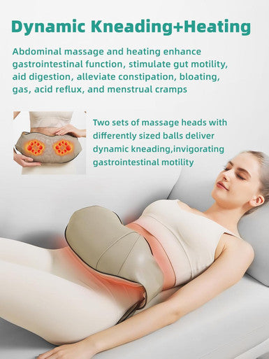 Gastrointestinal Relief Massager For Constipation, Bloating, Gas, Acid Reflux, Heartburn Relief For Women & Men, Stool Softener Abdominal Massager With Dynamic Kneading & Heating, Rechargeable Battery