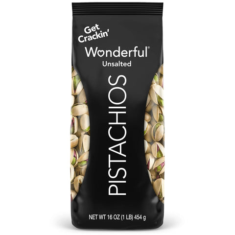 Wonderful Pistachios In Shell, Lightly Salted Nuts, 16 Ounce Resealable Bag | Protein Snacks, Gluten Free, Healthy Food, Work, School, Office Snacks, Airplane Travel Snacks