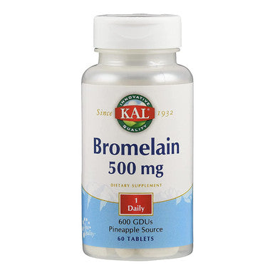 KAL Bromelain 60 Tablets, 500 mg, 60 Count