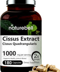 NatureBell Cissus Quadrangularis Capsules, 1000mg , 180 Capsules, Premium Cissus Capsules, Support Joint, Tendon, Bone, Skin, Hair and Cartilage.