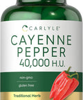 Carlyle Cayenne Pepper Capsules | 40000 HU | Non-GMO and Gluten Supplement