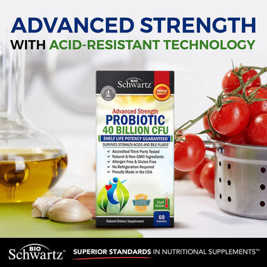 Bio Schwartz Probiotic 40 Billion CFU Supplement 60 Count