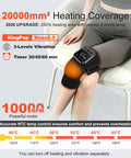 Klugpop Knee Massager With Heat For Pain Relief V5.0[2026 Upgraded] - Electric Cordless Heated Knee Brace With 6 Heat Levels And 3 Vibration Massage Mode For Men Women (Black ) 2Pack