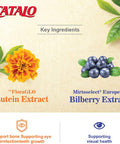 CATALO Childrens Eye Health Formula Vision Support with European Bilberry Extracts Eyebright Extracts Lycopene Lutein Zeaxanthin Taurine and Zinc 60 Blueberry Flavor Chewable Tablets