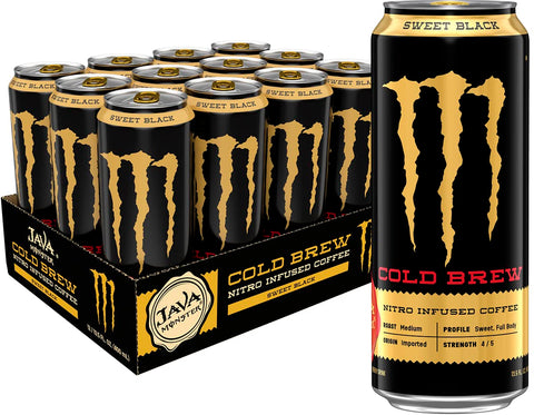 Monster Energy Java Monster Salted Caramel, Coffee + Energy Drink, 15 Fl Oz | Pack of 12