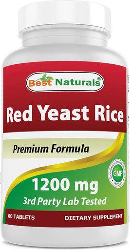 Best Naturals Red Yeast Rice 1200 Mg 60 Tablets (Citrinin )