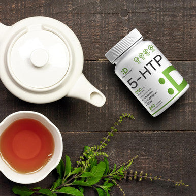 Deal Supplement 5-HTP 200mg Per Serving 240 Capsules 98% African Derived Griffonia Seed Extract | 4 in 1 Formula | Plus Active L Theanine L Tryptophan & GABA | Relaxation Support Supplement