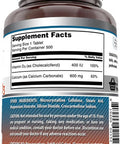 Amazing Nutrition Formulas Calcium with Vitamin D3 500 Tablets Supplement | Non-GMO | Gluten | Made in USA