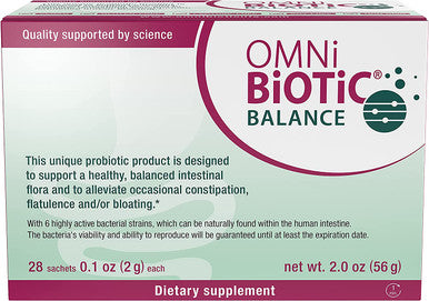 OMNiBiOTiC Balance Probiotic Immune Support Bifidobacterium Lactobacillus Hypoallergenic Immune Booster Supplement for Men and Women NonGMO 28 Daily Packets