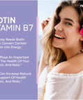 Biotin 10000mcg | 150 Capsules - Hair Skin and Nail Support | Pure Biotin Supplement Extra Strength (Vegan, Gluten Free, Non-GMO, Lab Tested) - Biotin for Hair Growth Skin and Nails