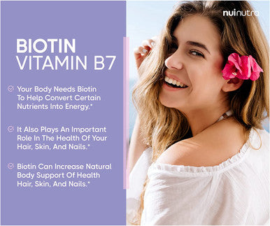 Biotin 10000mcg | 150 Capsules - Hair Skin and Nail Support | Pure Biotin Supplement Extra Strength (Vegan, Gluten Free, Non-GMO, Lab Tested) - Biotin for Hair Growth Skin and Nails
