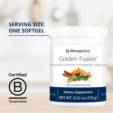 Metagenics - Golden Fusion Highly Bioavailable Curcumin and Grass-Fed Collagen Peptides 30 Servings