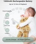 Foxfine Portable Sound Machine Travel White Noise Machine With 30 Soothing Sounds Timer & Memory For Sleeping Baby Adults White