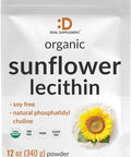 Deal Supplement Organic Sunflower Lecithin Powder 12oz Soy Plant Based Naturally Occurring Phosphatidyl Choline Lactation Supplement for Women Non-GMO