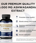 Ashwagandha Supplements - Extra Strength 6000Mg Ashwagandha Powder Capsules With Black Pepper. Natural Mood, Focus, And Energy Support Supplement, 120 Veggie Capsules, Usa Made