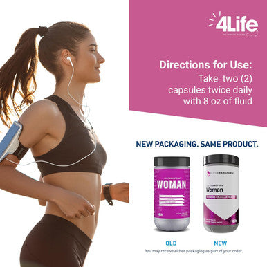 4Life Transform Woman Cellular Aging & Wellness Supplement for Women - Supports Healthy Skin- 120 Capsules