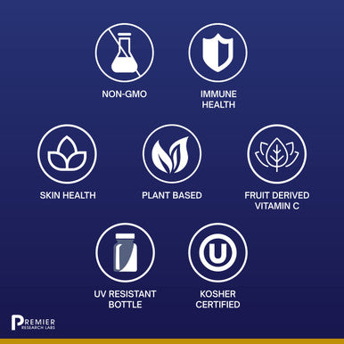 Premier Research Labs Vitamin C - Whole-Nutrient Vitamin C - Supports Immune System - Gentle On Stomach - Antioxidant Activity