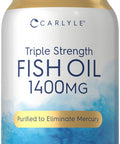 Carlyle Triple Strength Fish Oil | 1400Mg | 180 Softgels | Omega 3 Supplement | Non-Gmo, Gluten Free