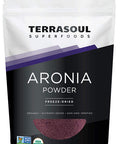 Terrasoul Superfoods Organic Aronia Powder 4 Oz zeDried Antioxidants