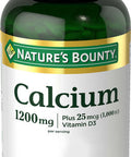 Nature's Bounty Calcium 1200 Mg With Vitamin D3 Bone Health & Immune Support 1000 Iu 220 Softgels